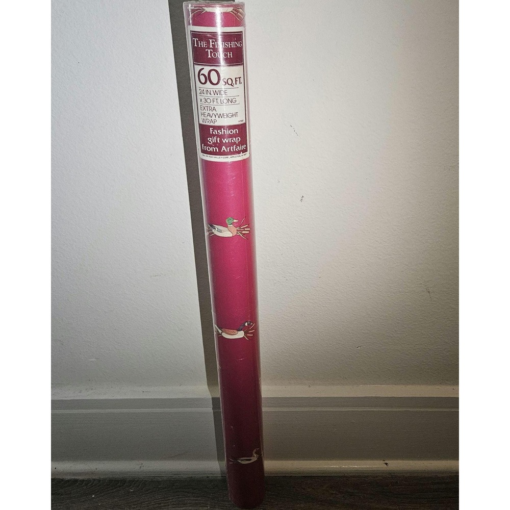 Vintage The Finishing‎ Touch extra heavyweight gift wrap wrapping paper ducks
